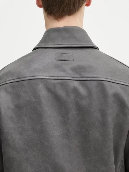 Кожаная куртка Kenzo серая