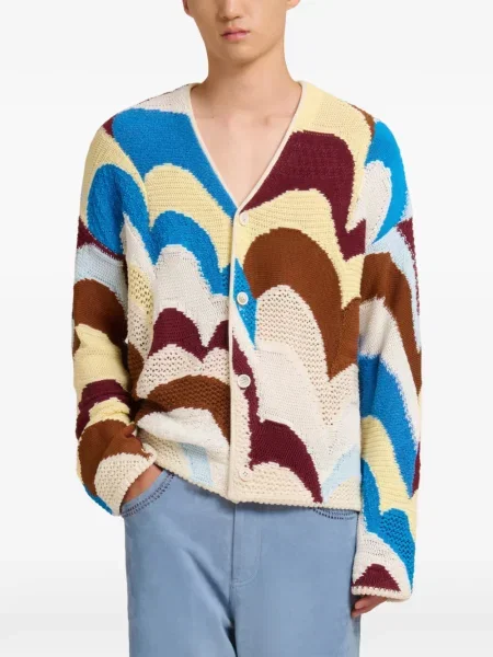 Cardigan Marni tricotate albastru