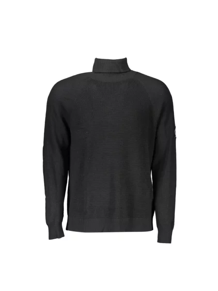 Golf kołnierzykowy sweter z golfem Calvin Klein zwężany czarny