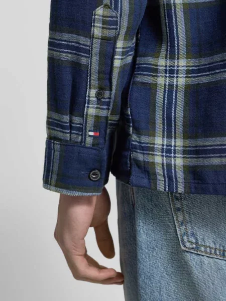 Koszula casualowa o kroju relaxed fit z czystej bawełny Tommy Hilfiger niebieska