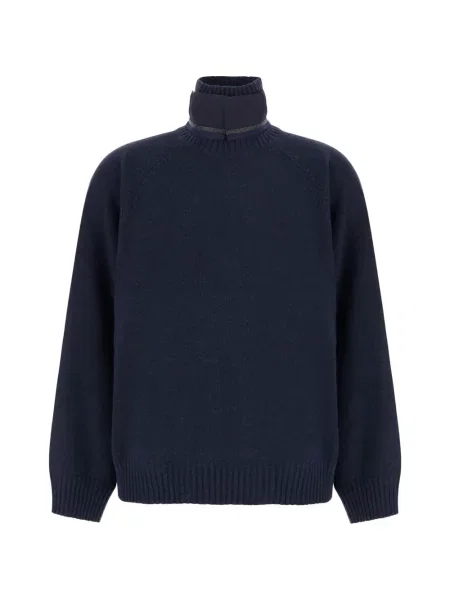 Pulover Brunello Cucinelli albastru