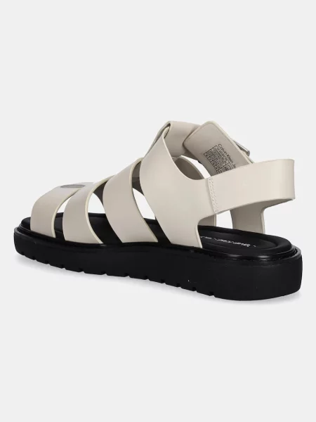 Sandály Calvin Klein Jeans SQ MOLDED SDL FISHERMAN MG WN béžová