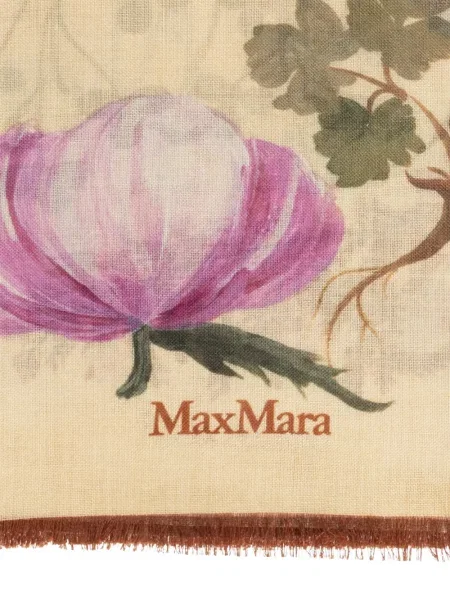 Fular Max Mara cu model floral cu imagine