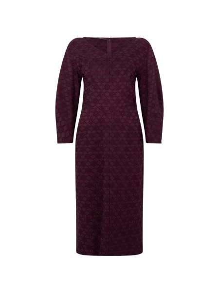 Lung rochie midi Alberta Ferretti cu imprimeu geometric roșu