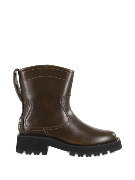 Botine Ganni din piele maro