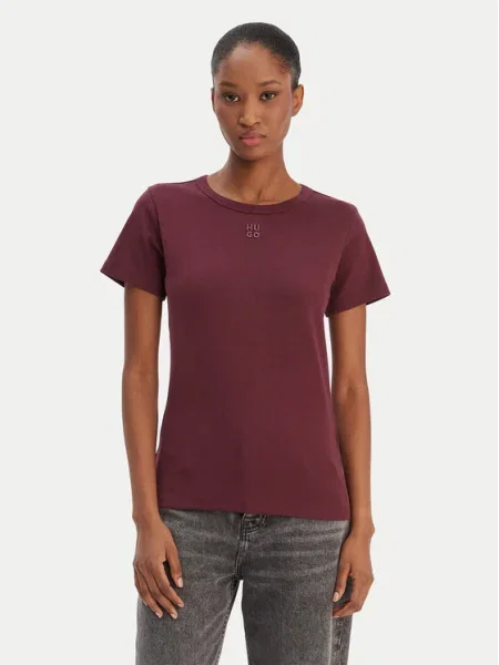 HUGO Tricou Deloris Vișiniu bordo