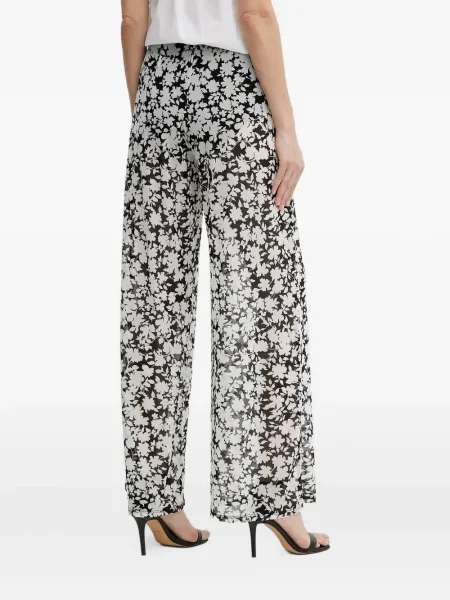 Spodnie Michael Michael Kors skórzane bez obcasa plecione różowe