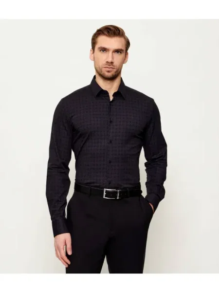 BOSS BLACK Cămașă | stretch negru