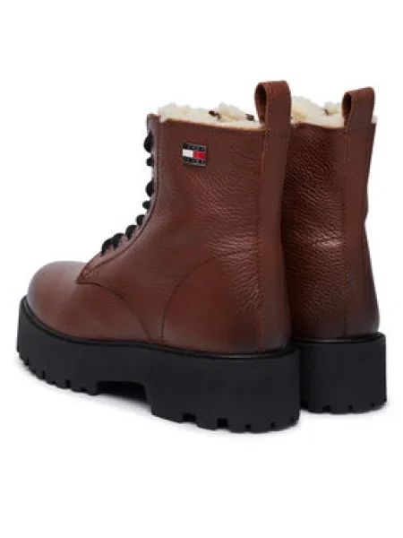 Šnurovacia obuv Tommy Jeans Tjw Platform Boots Wl hnedá