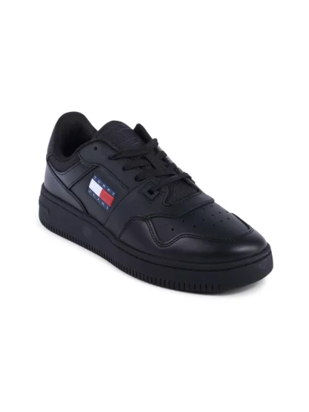 Trampki Tommy Jeans skórzane retro czarne