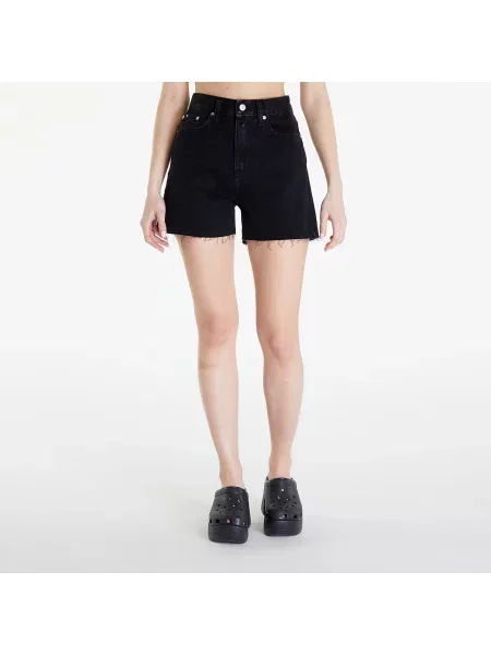 Calvin Klein Jeans De blugi pantaloni scurți | Mom Fit negru