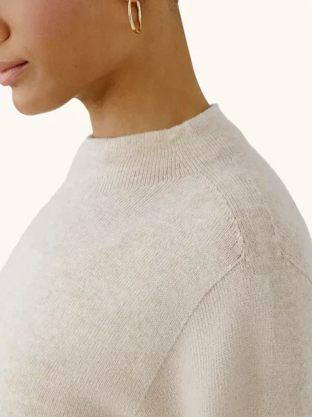 Oui Sweter beige beżowy