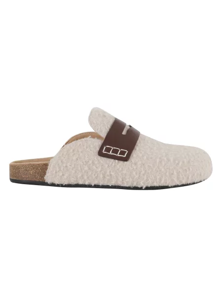 Klapki mules Jw Anderson filcowe beżowe