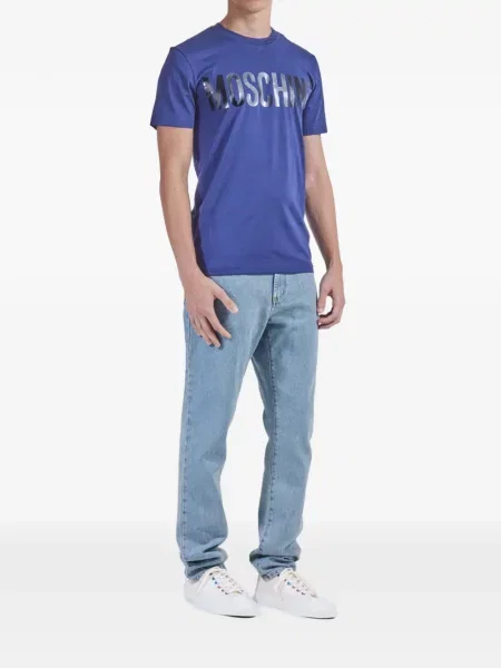 Tricou Moschino cu imagine albastru