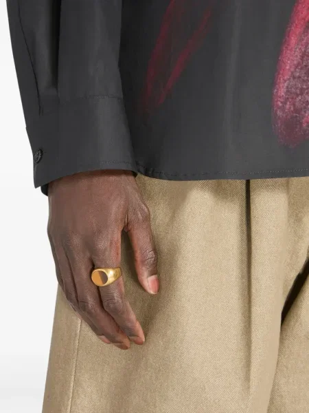 Inel Dries Van Noten cu strasuri auriu