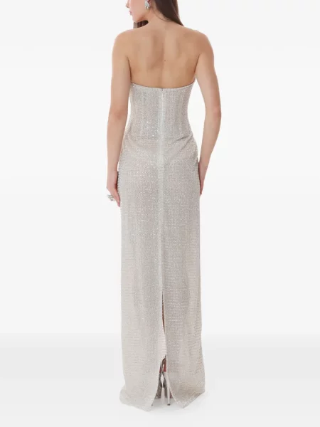 Rochie maxi Dina Melwani cu broderie