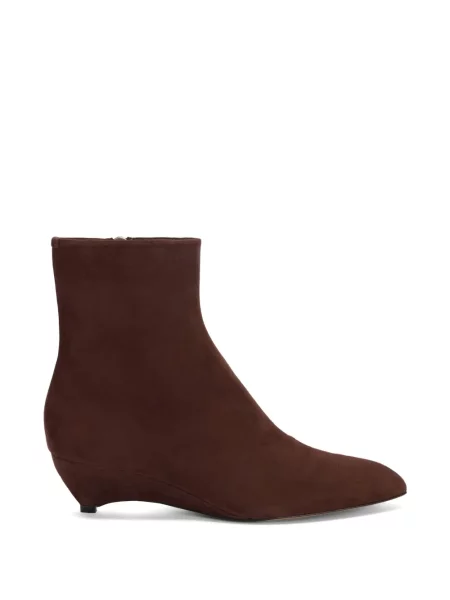 Cizme scurte Jil Sander cu pană roșu