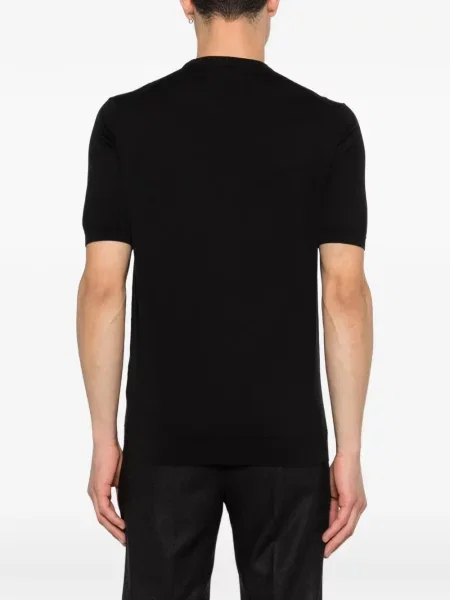 Tricou Fedeli cu decolteu rotund scurt negru