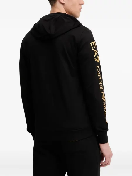 Hoodie Ea7 Emporio Armani μαύρο