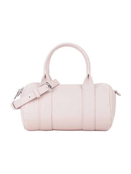 Lniana torebka Valentino Bags różowa