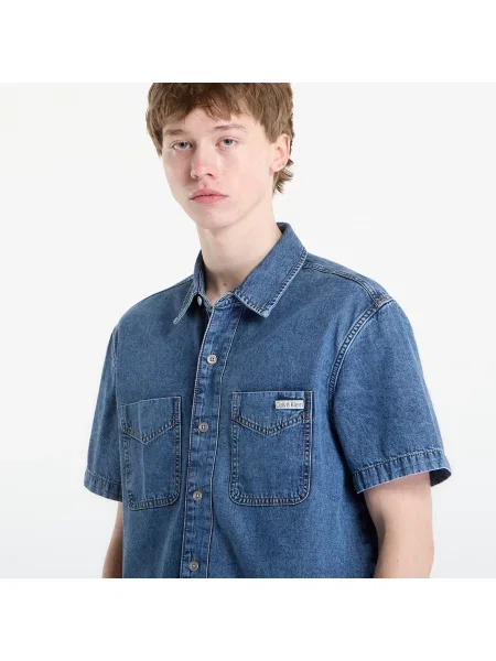 Дънкова риза Calvin Klein синьо