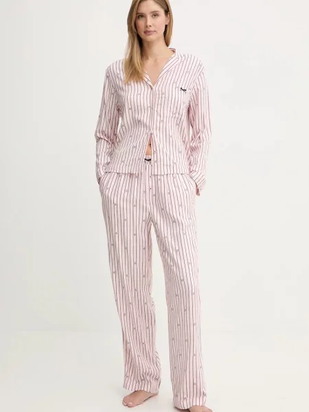 HUGO koszula piżamowa SARTORIAL SHIRT różowa