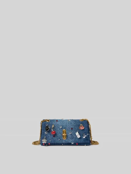 Torba na ramię w optyce dżinsu Marc Jacobs niebieska