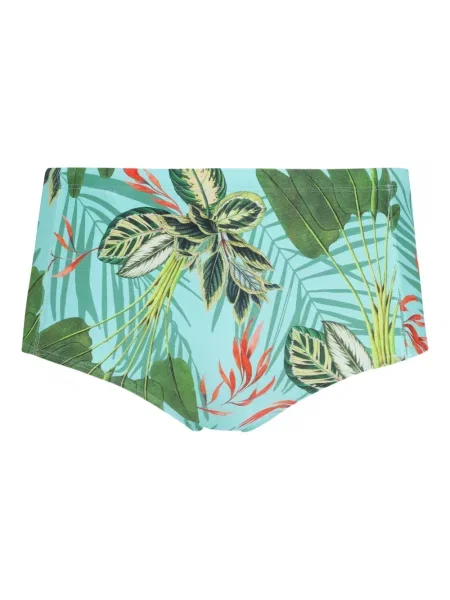 Slip de baie Lygia & Nanny cu imagine cu imprimeu tropical verde