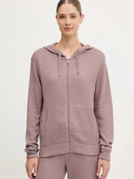 Chantelle bluza z kapturem gładka różowy