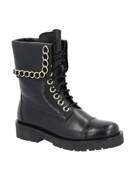 TWINSET De piele botine negru