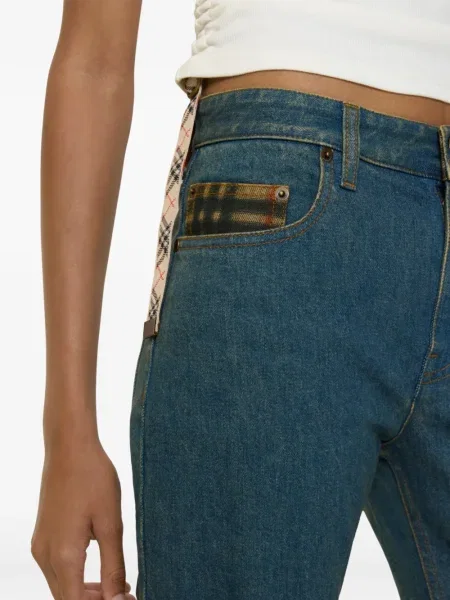Дънки straight leg Burberry синьо