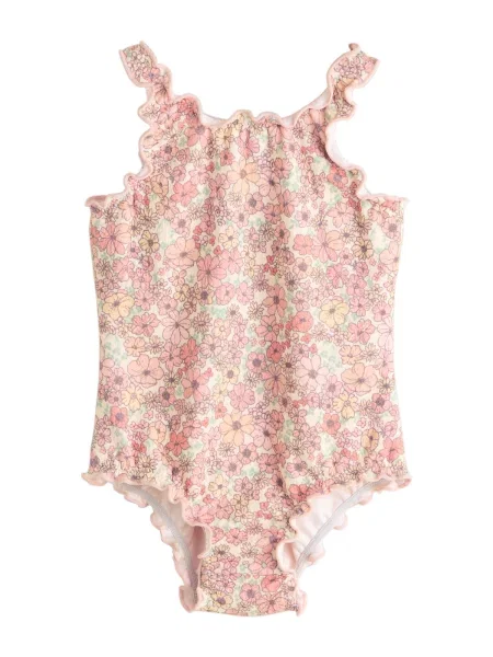 Next Costum de baie întreg verde pastel / portocaliu caisă / roz alb