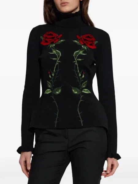 Pulover Blumarine cu broderie negru