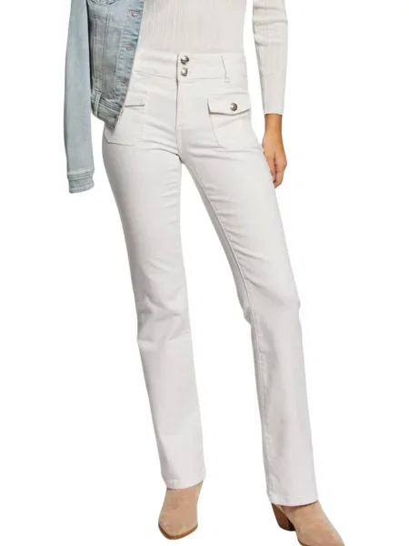 Jeansy bootcut Morgan białe