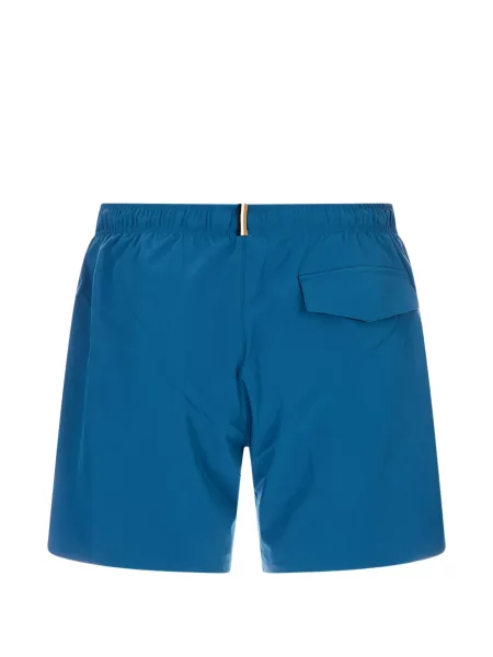 Slip de baie Boss cu imagine cu cordon albastru