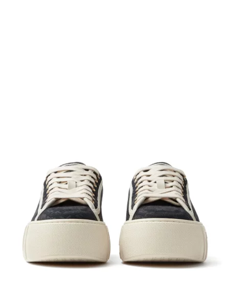 Sneakerși Versace cu platformă din jacard negru