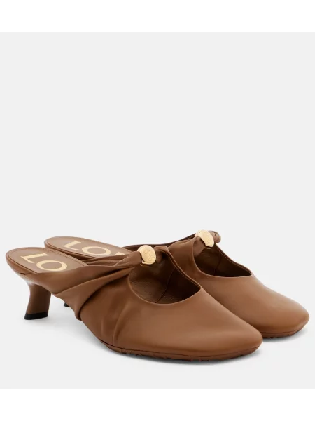 Papuci tip mules Loewe din piele maro