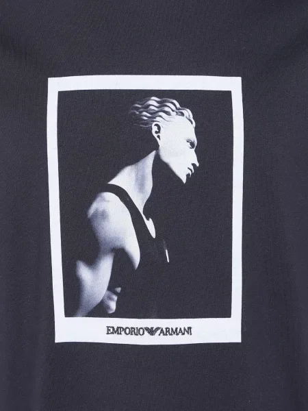 Μπλούζα Emporio Armani με σχέδιο μαύρο