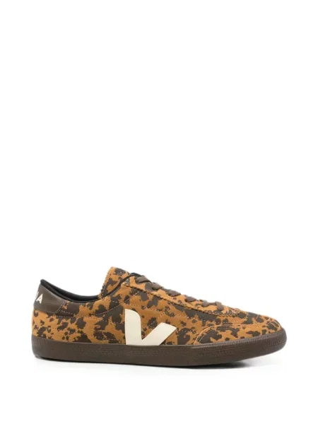 Sneakerși Veja cu imagine cu model leopard maro