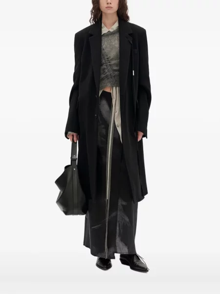 Palton Ann Demeulemeester de lână negru