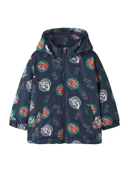 NAME IT Geacă de primăvară-toamnă NMMMax Paw Patrol bleumarin / verde pin / roşu închis alb
