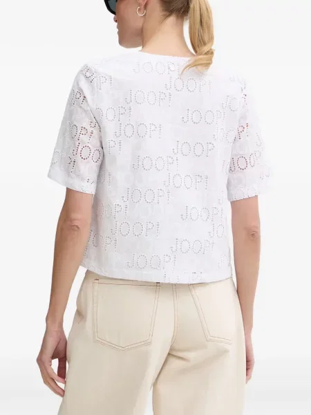 Top Joop! cu broderie alb