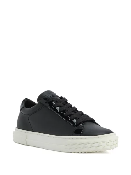 Кожени маратонки Giuseppe Zanotti с връзки черно