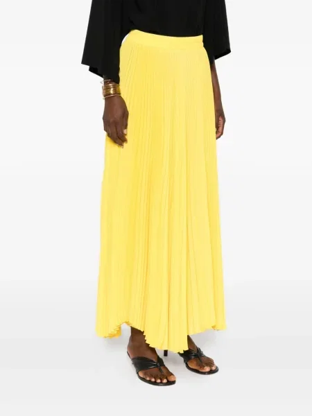 Maxi fusta plisata Styland plisată galben