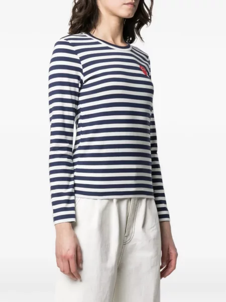 Majica Comme Des Garçons s uzorkom srca plava
