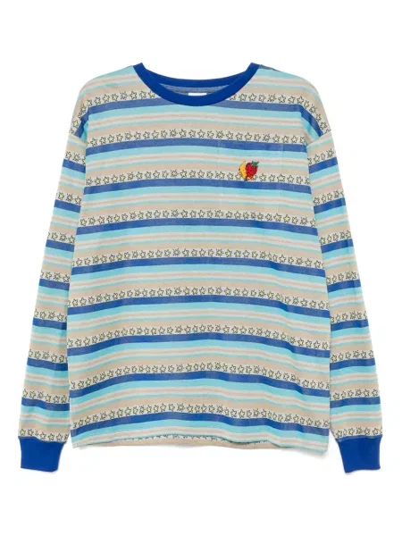 Tricou Sky High Farm cu dungi albastru