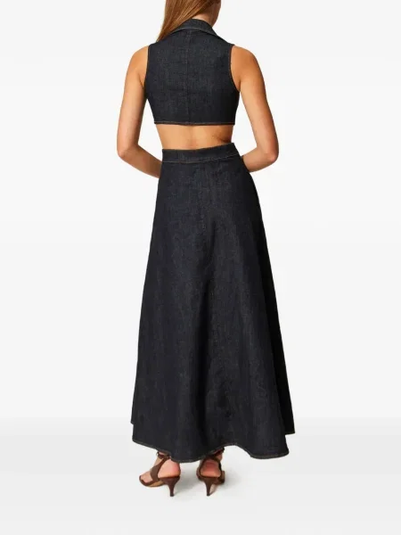 Rochie din denim Twinset de costum albastru