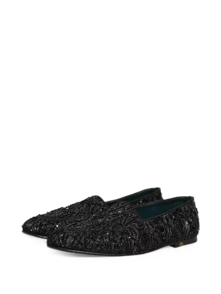 Кадифени лоуфъри Dolce & Gabbana черно