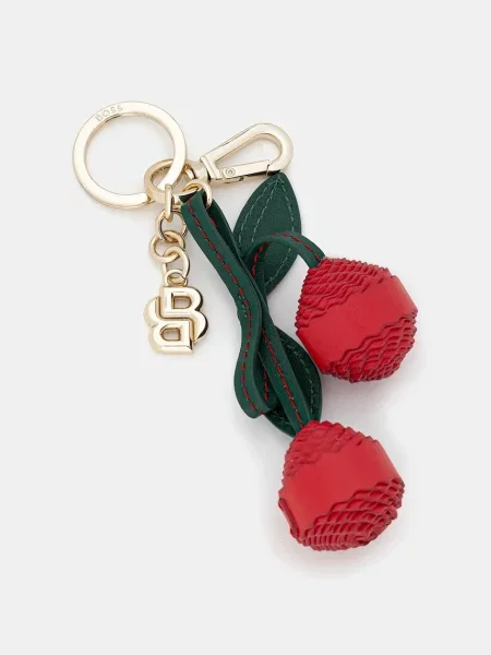 Usnjen obesek za ključe BOSS rdeča