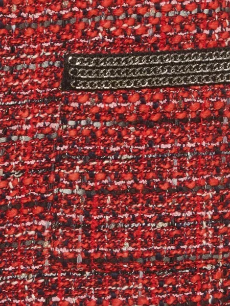 Pantaloni scurți Maje din tweed roșu